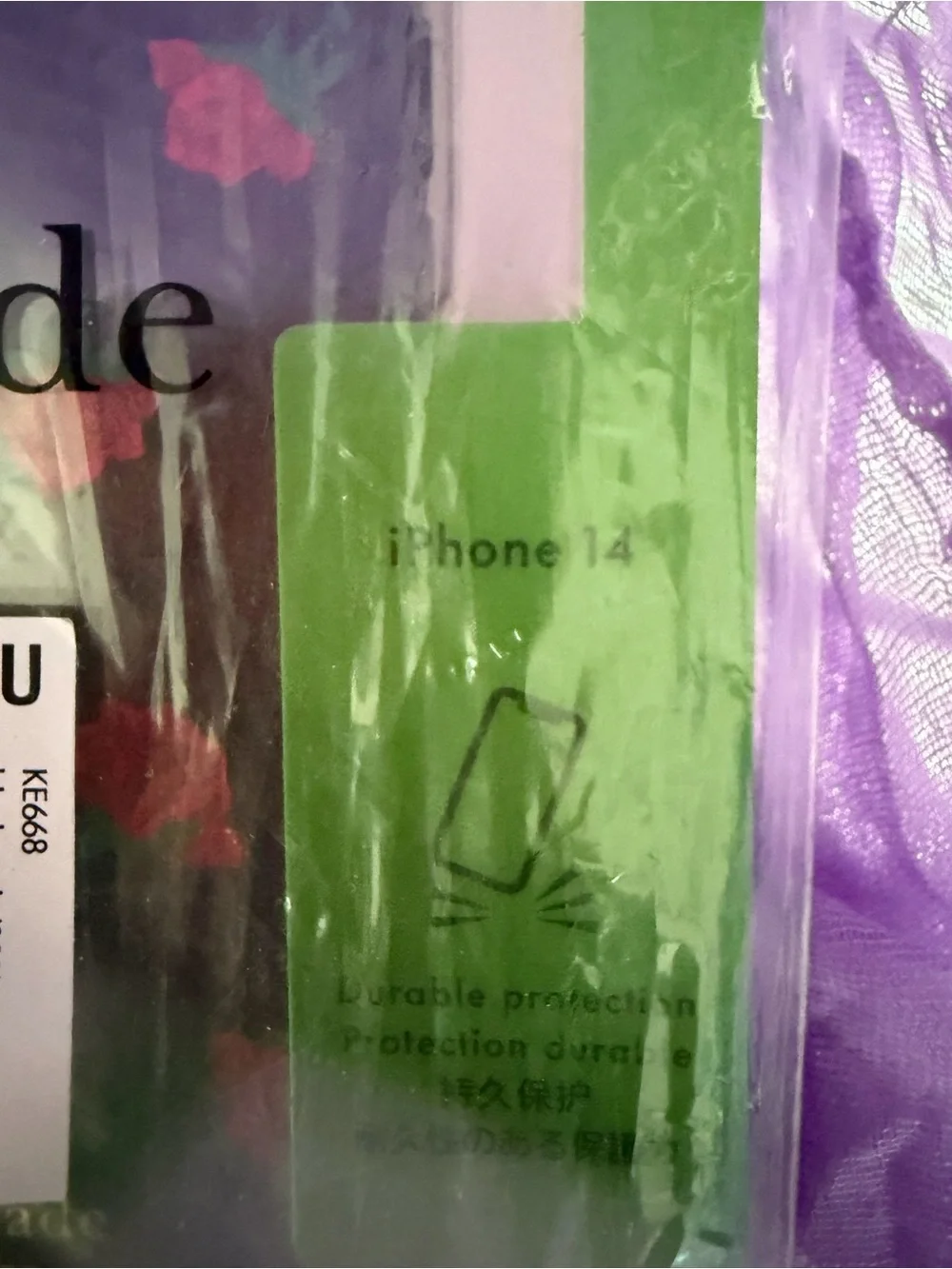 kate spade Black Phone Case with Red Rose Floral Print